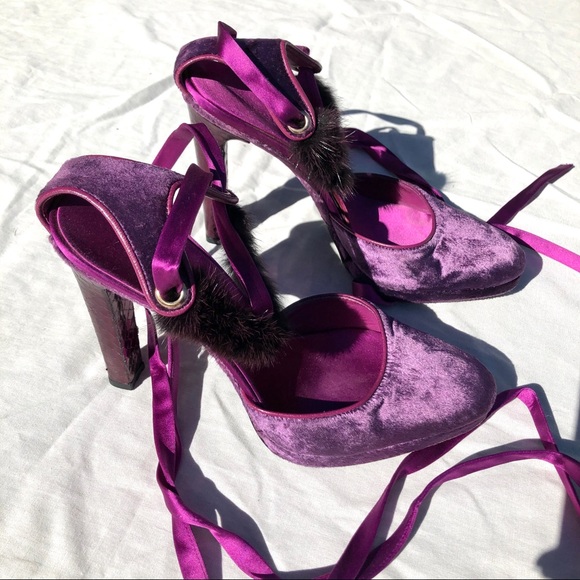 **SOLD** RARE TOM FORD GUCCI MINK PYTHON HEELS πβ¨ - Picture 5 of 11